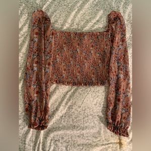 Aritzia | Wilfred Puff Sleeve Floral Blouse